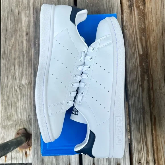Adidas Stan Smith Sneakers - White/Navy - Men’s Size 9 - Picture 9 of 12